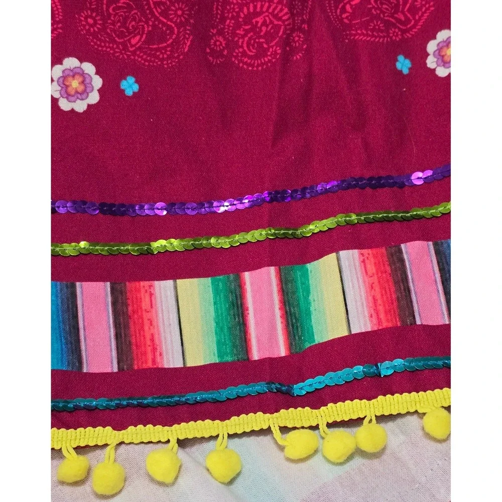 Disney Parks Three Caballeros Fiesta Hoy Apron Donald Duck Jose Panchito Pink OS